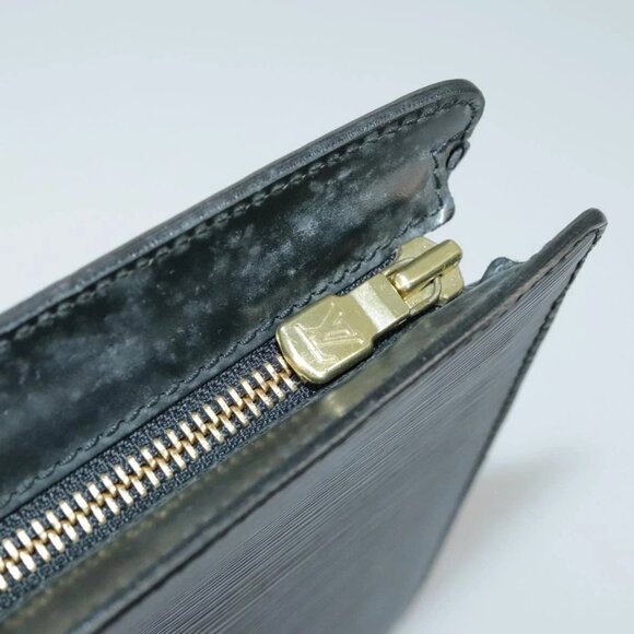 LOUIS VUITTON Epi Pochette Homme Clutch Bag Black Noir M52522 LV Auth 98877 - Picture 9 of 16